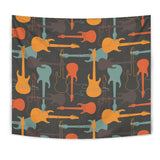 Electric Guitars Pattern Wall Tapestry