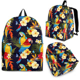 Colorful Parrot Flower Pattern Backpack