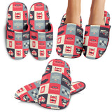 British Pattern Print Design 05 Slippers
