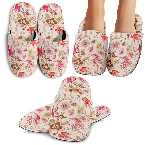 Swallow Pattern Print Design 01 Slippers