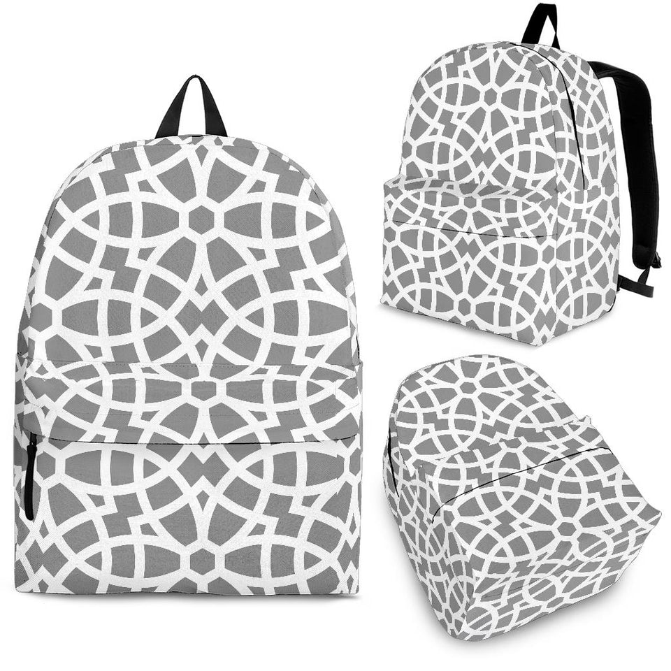 Arabic Gray Pattern Backpack