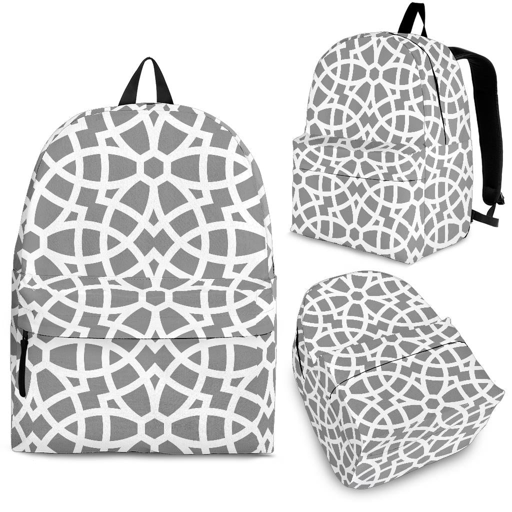 Arabic Gray Pattern Backpack