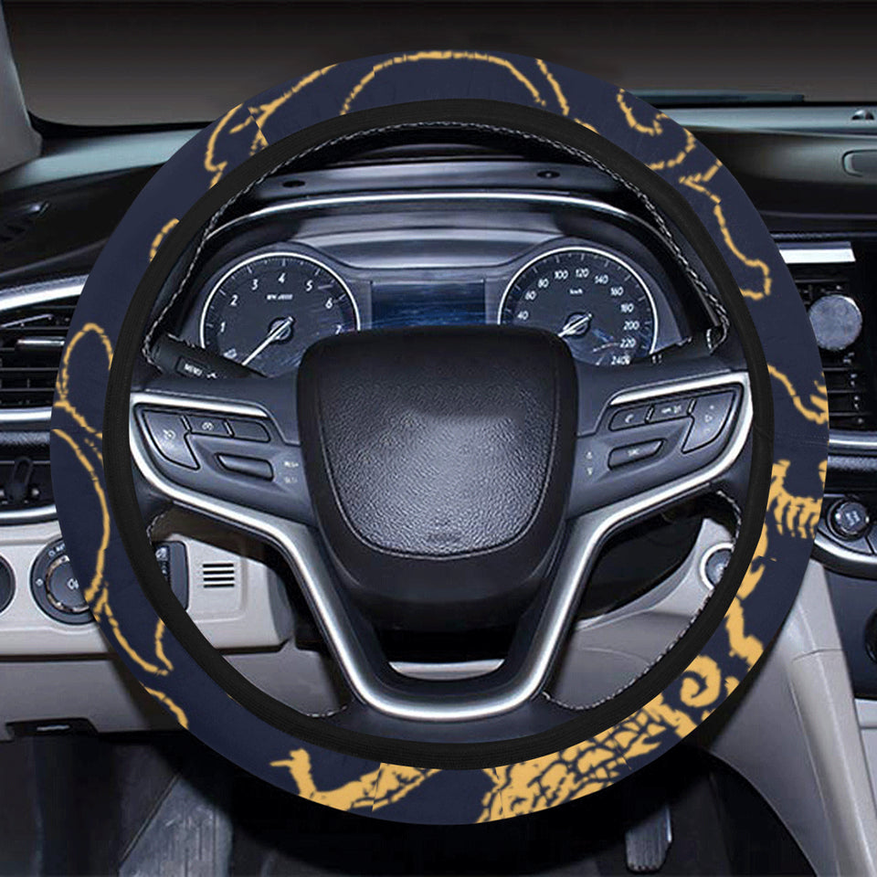 Gold dragon pattern Car Steering Wheel Cover