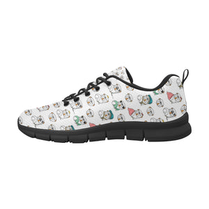 English Bulldog Pattern Print Design 03 Women's Sneaker Shoes