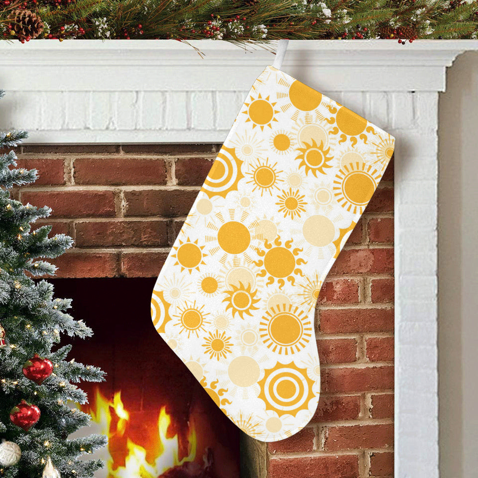 Sun design pattern Christmas Stocking