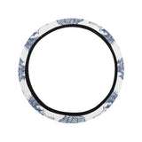 Seahorse pattern background Car Steering Wheel Cover