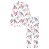Watercolor sea turtle jellyfish pattern Women's All Over Print Pajama Set