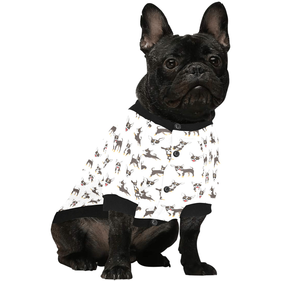 Chihuahua dog pattern All Over Print Pet Dog Round Neck Fuzzy Shirt