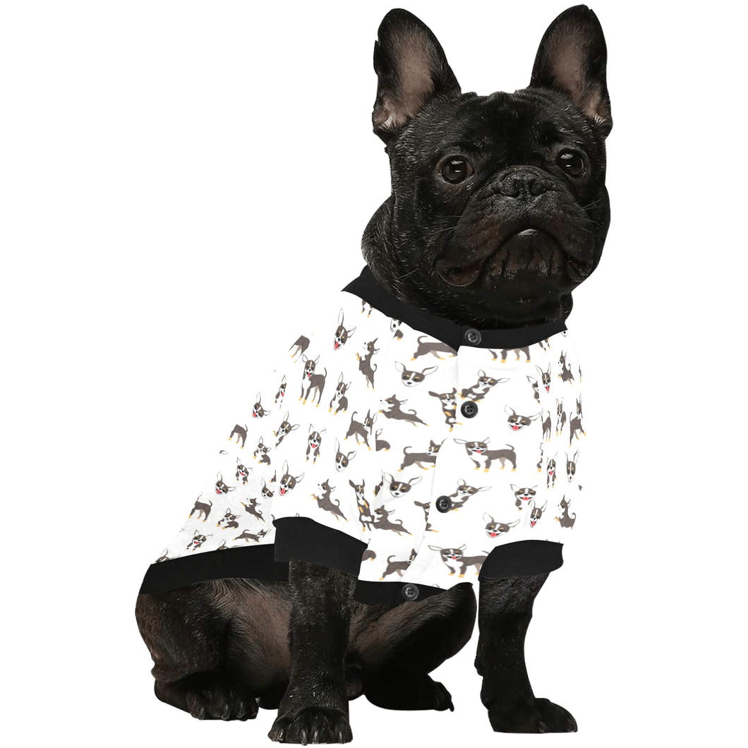 Chihuahua dog pattern All Over Print Pet Dog Round Neck Fuzzy Shirt