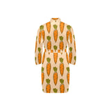 Carrot Pattern Print Design 04 Men's Long Sleeve Belted Night Robe