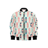 Surfboard Pattern Print Design 02 Kids' Boys' Girls' Bomber Jacket