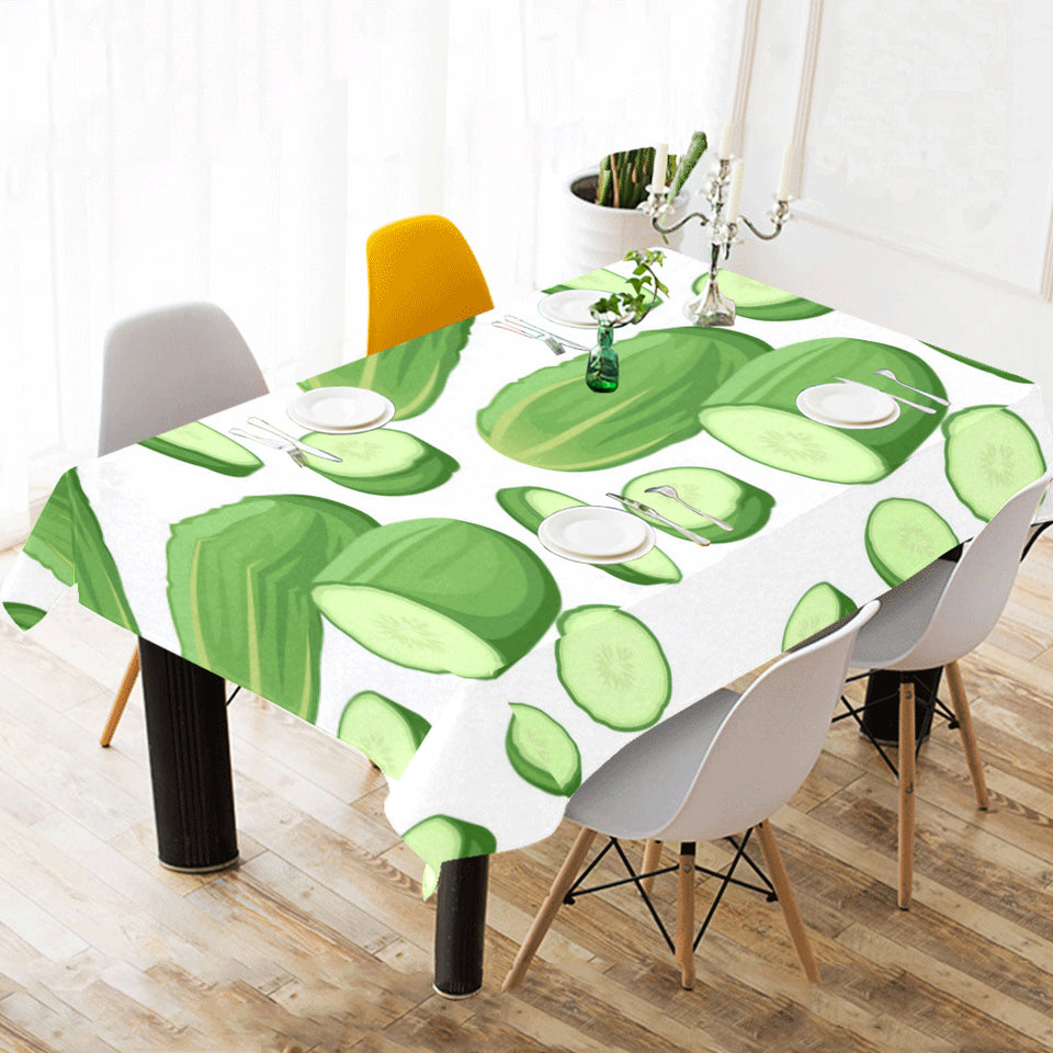 cucumber whole slices pattern Tablecloth