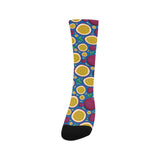 Passion fruit blue background Crew Socks