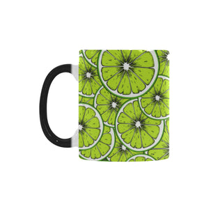 Slices of Lime design pattern Morphing Mug Heat Changing Mug