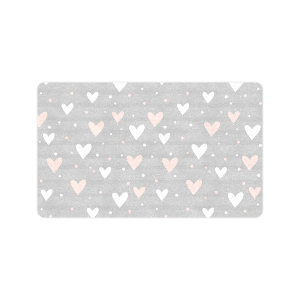 Heart pattern gray background Doormat
