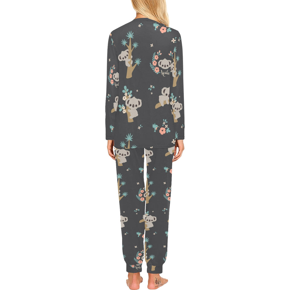 Cute koala pattern Women's All Over Print Pajama Set