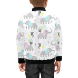 Cute elephant mouse pattern Kids' Boys' Girls' Bomber Jacket
