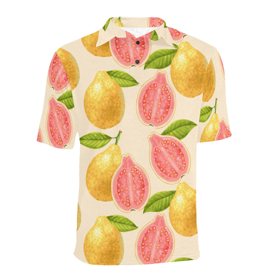 Beautiful guava pattern Men's All Over Print Polo Shirt
