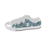 Cute rabbit pattern Men's Low Top Shoes White