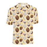 Coconut Pattern Print Design 05 Men's All Over Print Polo Shirt