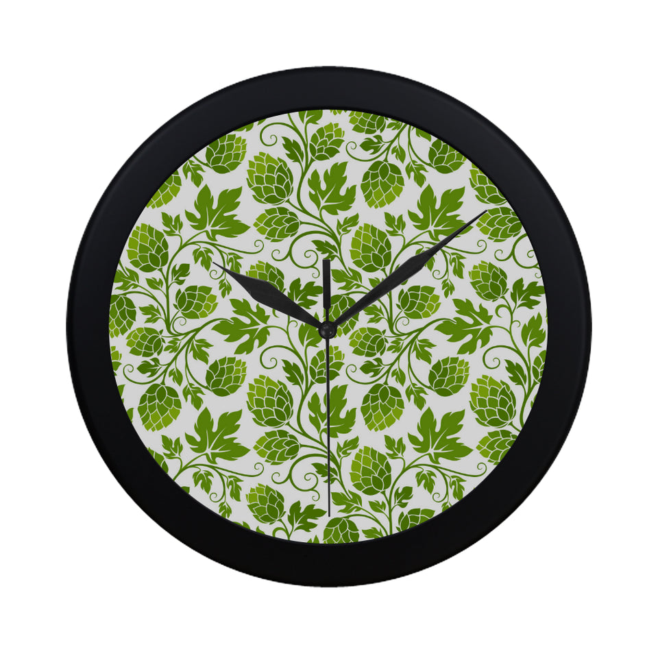Hop design pattern Elegant Black Wall Clock