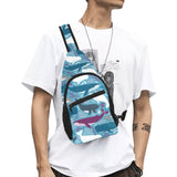 Whale design pattern All Over Print Chest Bag
