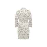 Chemistry Periodic Table Pattern Print Design 04 Men's Long Sleeve Belted Night Robe