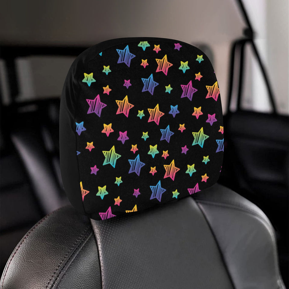 Colorful star pattern Car Headrest Cover