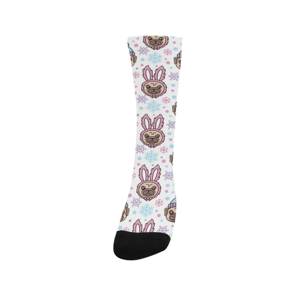 Cute pug hat rabbit costume pattern Crew Socks