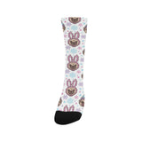 Cute pug hat rabbit costume pattern Crew Socks