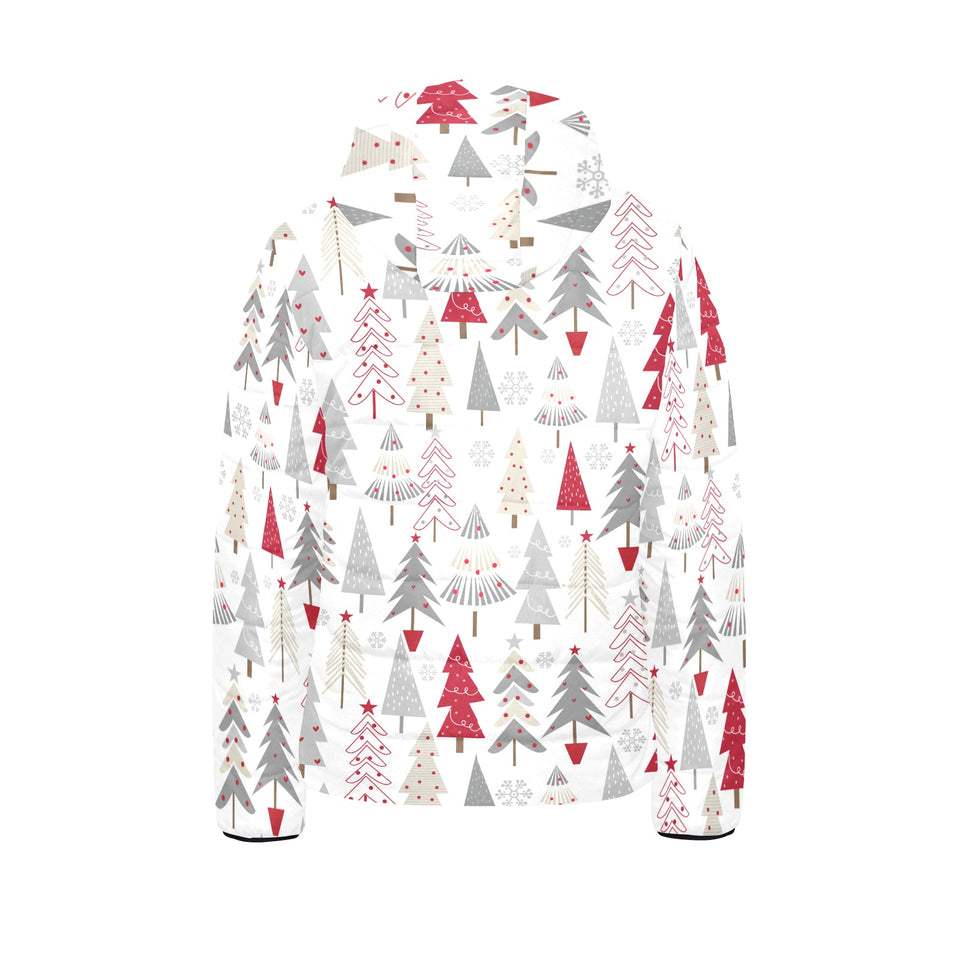 Cute Christmas tree pattern Kids' Boys' Girls' Padded Hooded Jacket