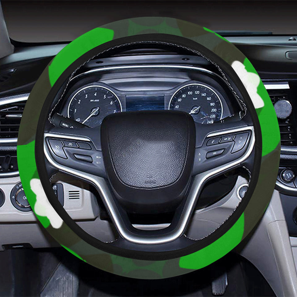 Frog waterlily pattern Car Steering Wheel Cover