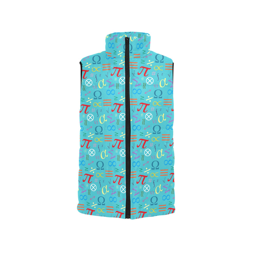 Math Pattern Print Design 02 Women's Padded Vest
