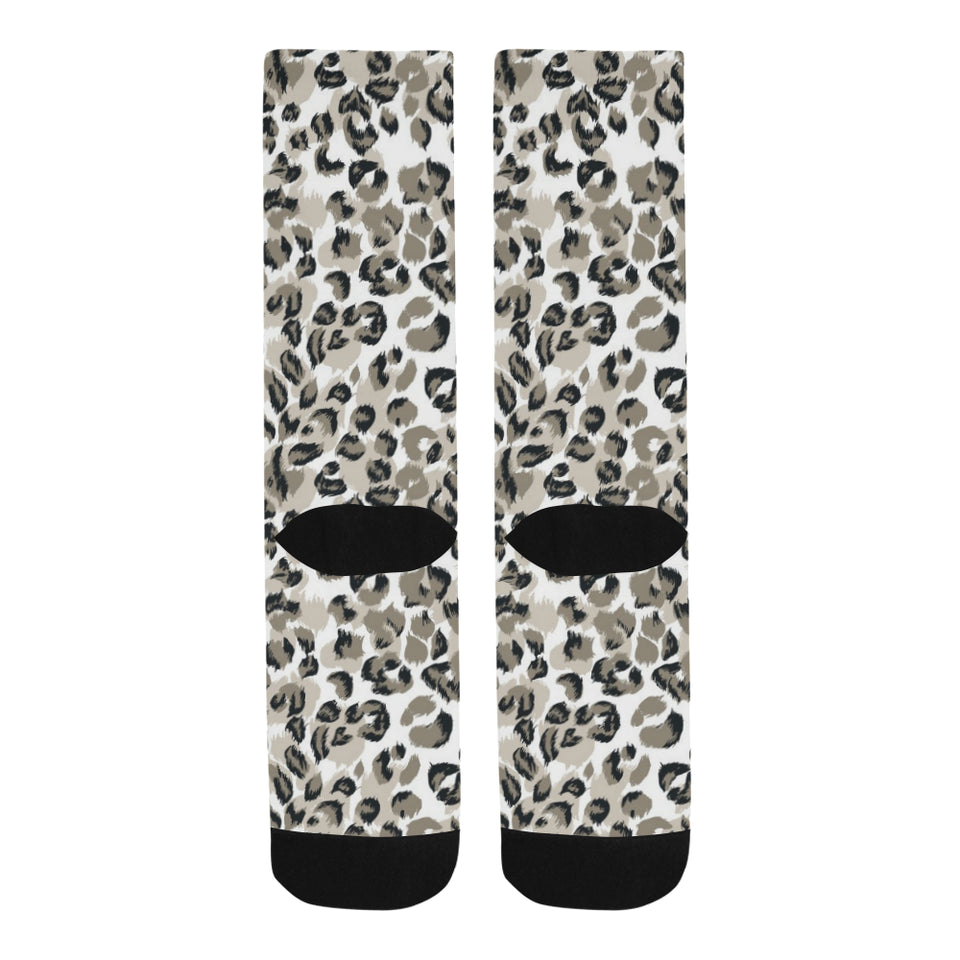 Leopard skin print pattern Crew Socks