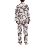 Garlic bulb dark background Men's Long Pajama Set