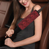 Rose Pattern Print Design 03 Car Seat Belt Cover