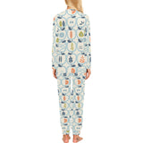apples leaves pattern Women's All Over Print Pajama Set