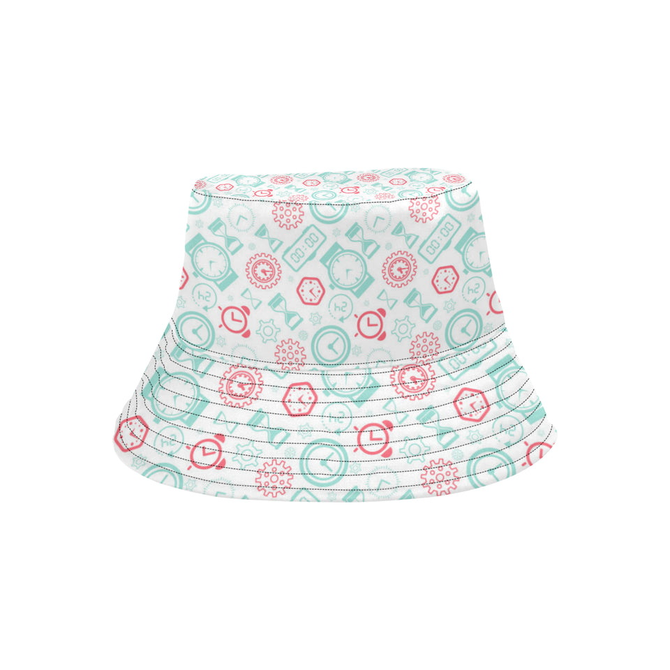 Clock time pattern blackground Unisex Bucket Hat