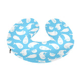 Cute white sea lion seals pattern U-Shaped Travel Neck Pillow
