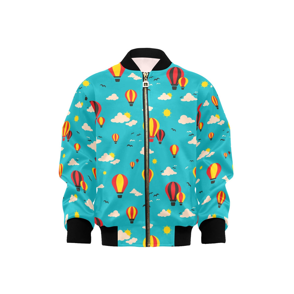 Hot Air Balloon Sky Pattern Kids' Boys' Girls' Bomber Jacket