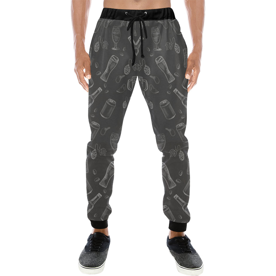 Beer hand drawn pattern Unisex Casual Sweatpants