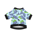 Watercolor grape pattern All Over Print Pet Dog Round Neck Fuzzy Shirt