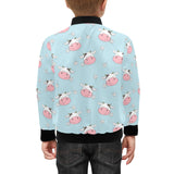 Cute cow flower pattern Kids' Boys' Girls' Bomber Jacket