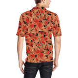 Fire flame pattern Men's All Over Print Polo Shirt