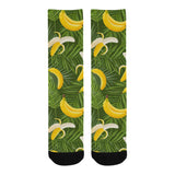 Banana Palm Leaves pattern Crew Socks