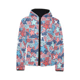 Hand drawn colorful starfish Kids' Boys' Girls' Padded Hooded Jacket