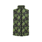 Green Peas Pattern Print Design 02 Women's Padded Vest