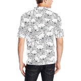 Cute french bulldog head pattern Men's All Over Print Polo Shirt