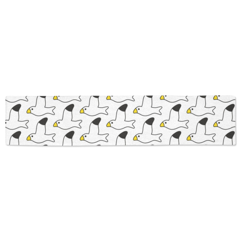 Seagull Pattern Print Design 05 Table Runner