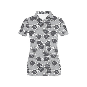 Sun Glasses Pattern Print Design 04 Women's All Over Print Polo Shirt